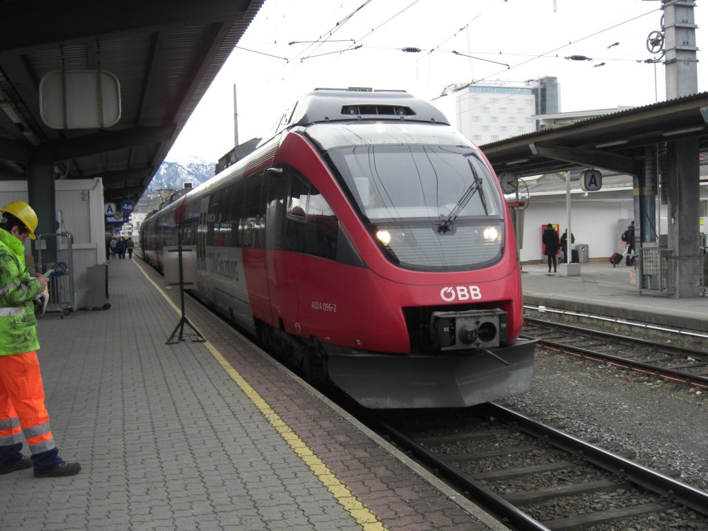 4024 096-2 im Salzburger Hauptbahnhof am 20. Mrz 2009.
