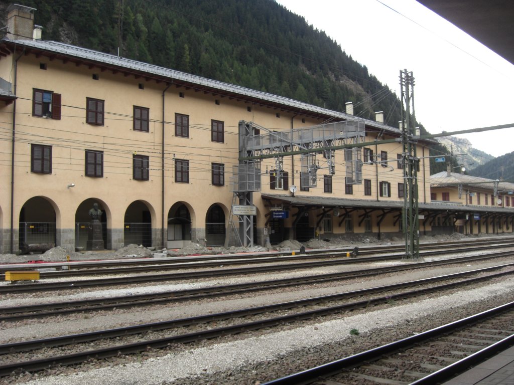 Umbauarbeiten am Bahnhof  Brenner/Brennero am 19. September 2007.