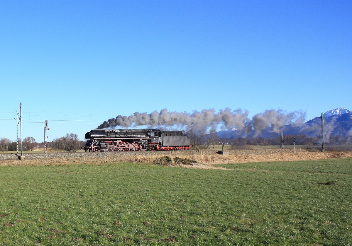 01 533 der  ÖGEG  war am 14. Februar 2014 bei Bernau am Chiemsee unterwegs.