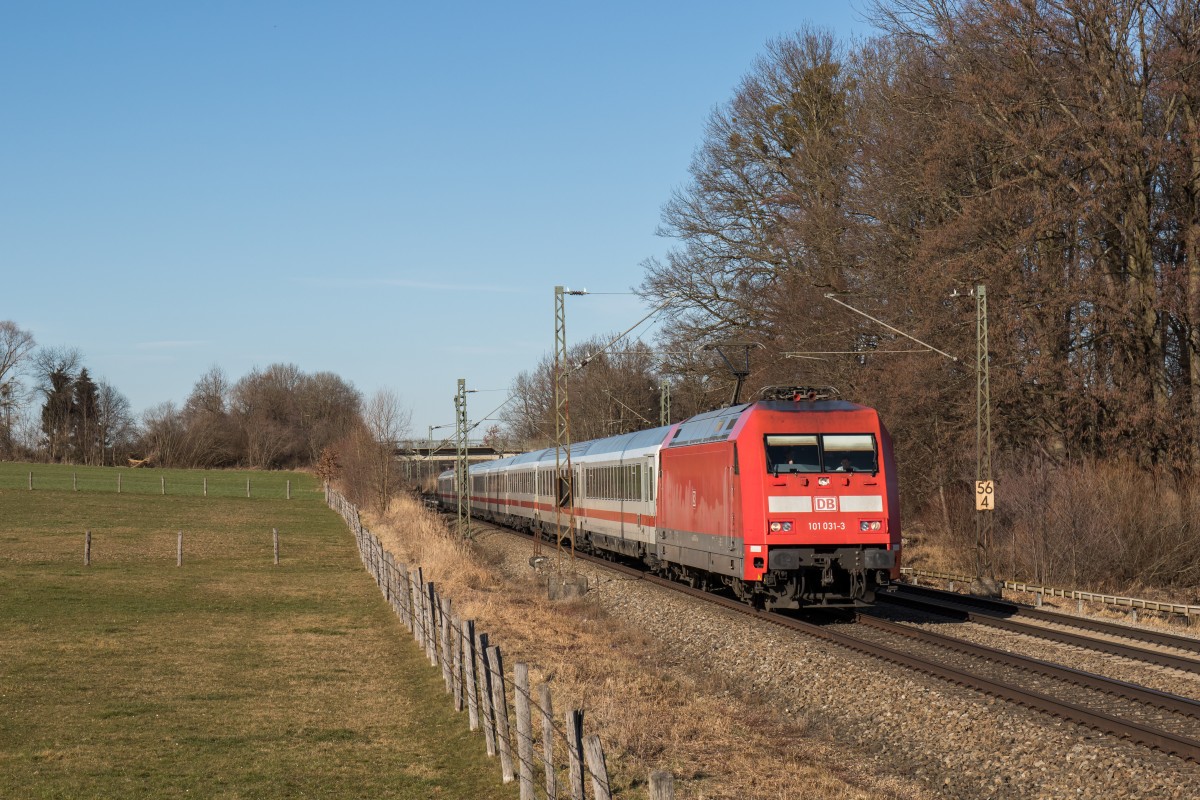 101 031-3 aus Mnchen kommend am 12. Februar 2016 bei Vogl.
