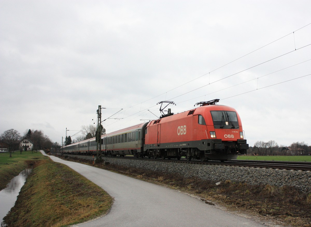 1116 194-2 auf dem Weg nach Salzburg am 2. Februar 2013 bei bersee.