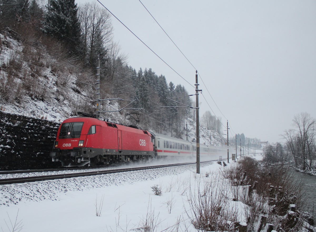 1116 273-2 am 24. Januar 2015 kurz vor St. Johann in Tirol.