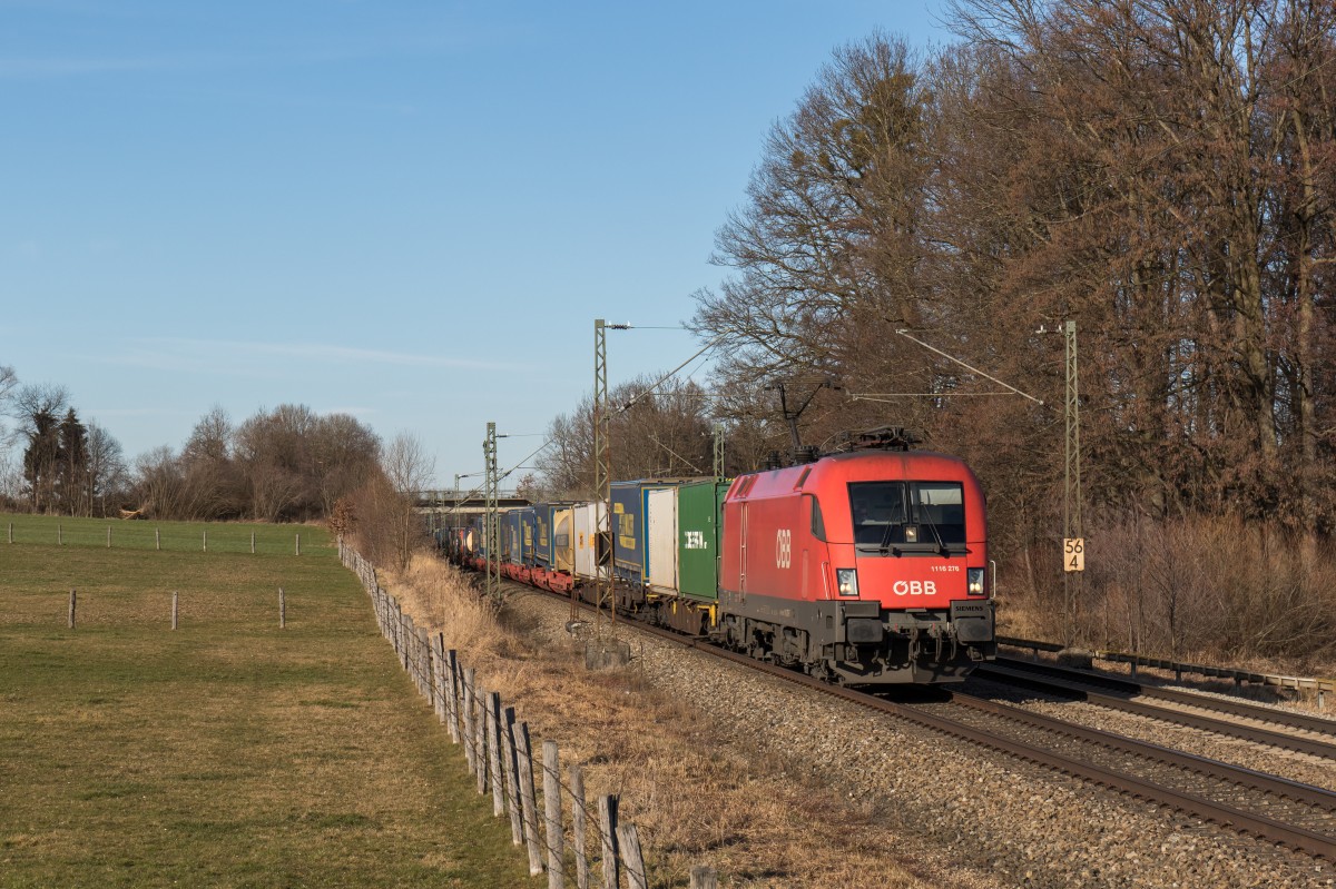 1116 276-7 aus Mnchen kommend am 12. Februar 2016 bei Vogl.