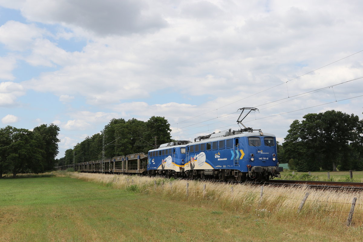 140 761 & 140 848 von  EVB  am 29. Juni 2020 bei Dauelsen in Niedersaschsen.