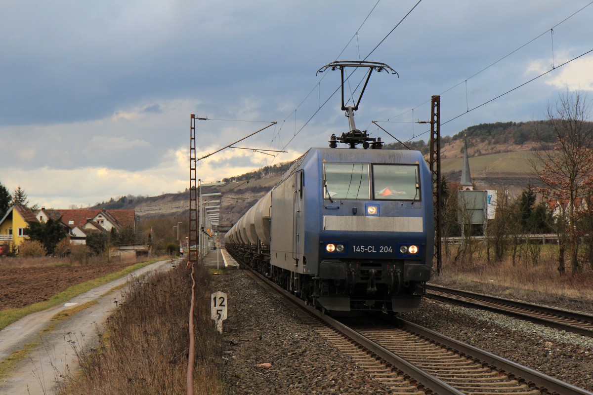 145-CL 204 am 21. Februar 2015 bei Thngersheim im Maintal.