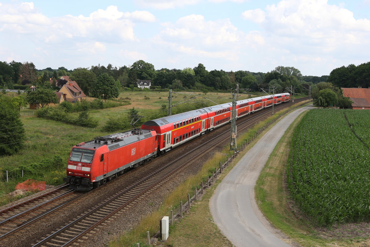 146 130 war am 25. Juni 2020 bei Langwedel in Richtung  Norddeich-Mole  unterwegs.