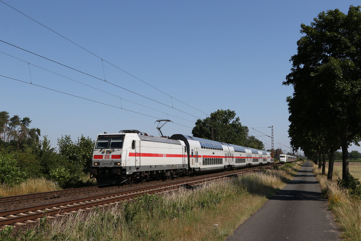 146 563 auf dem Weg nach Hannover am 26. Juni 2020 bei Drverden.