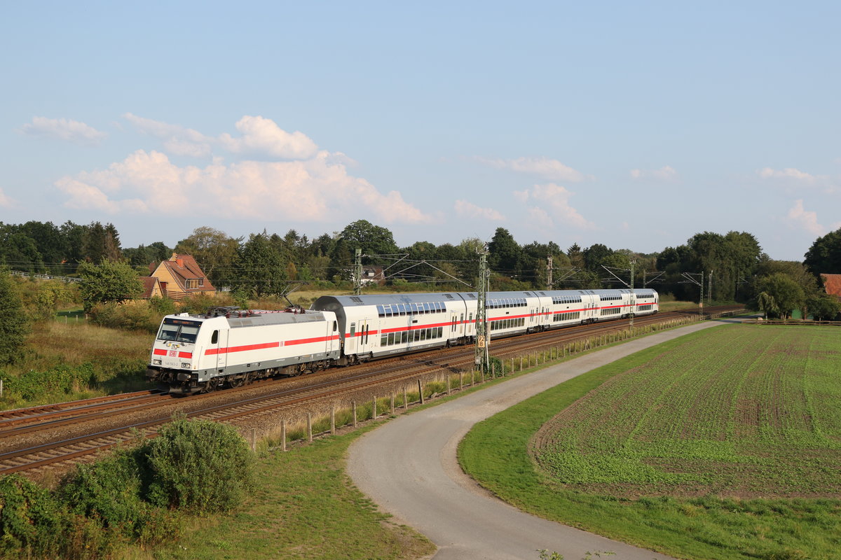 146 563 mit dem Ziel  Bremen HBf  am 31. August 2019 kurz vor Langwedel.