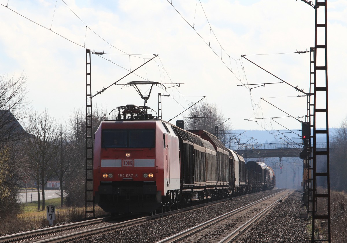 152 037-8 am 20. Februar 2014 bei Thngersheim.