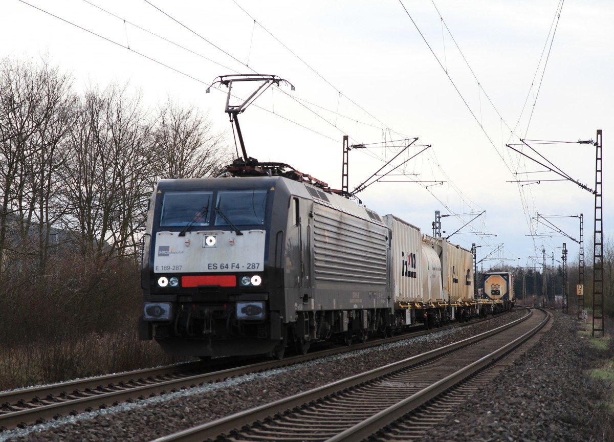189 287 am 21. Februar 2014 aus Wrzburg kommend bei Thngersheim.