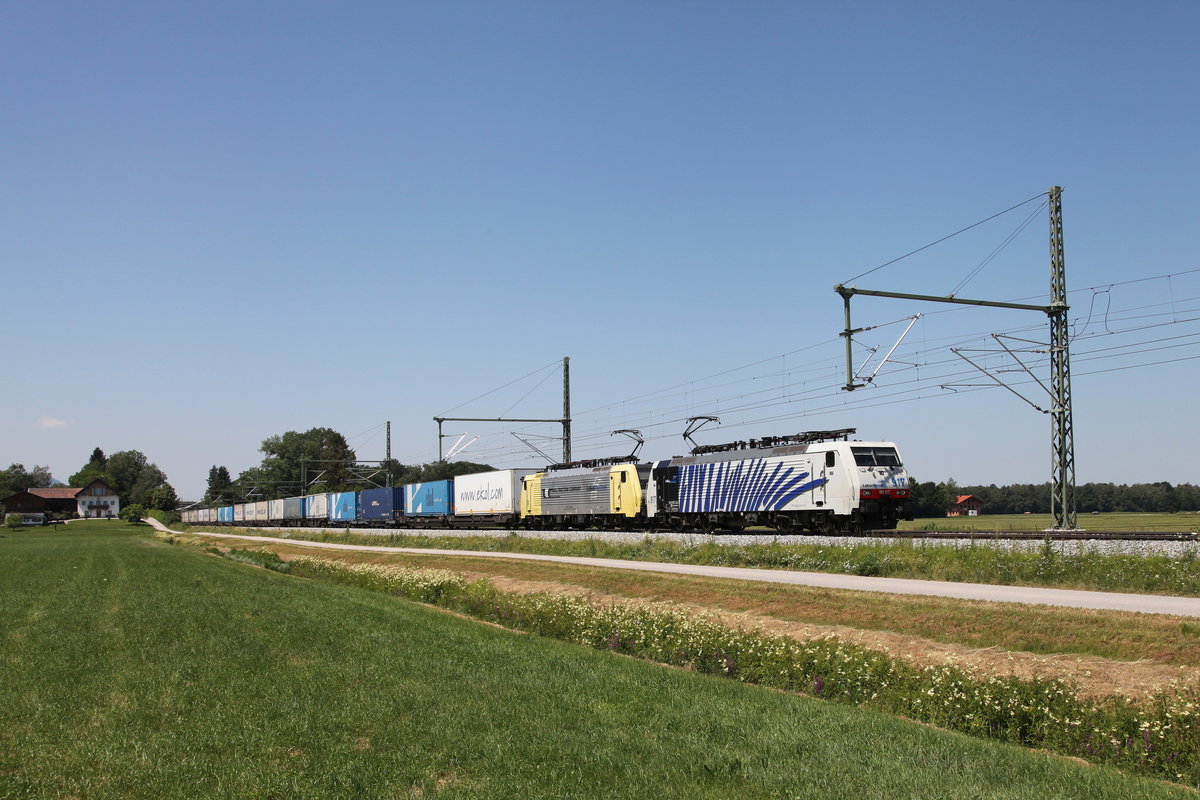 189 917 & 189 xxx waren mit dem mit dem  Ekol  am 30. Juni 2019 bei bersee in Richtung Salzburg unterwegs.