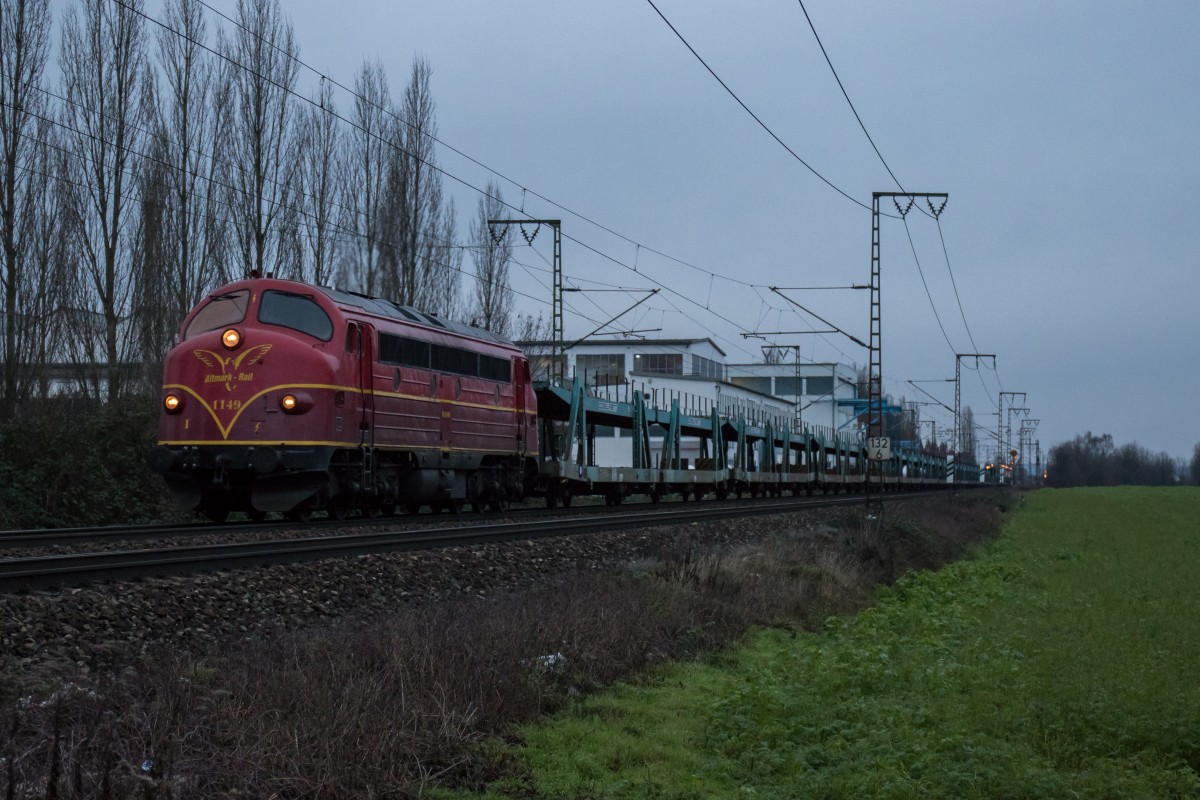 227 008 die MY 1149 war am 2. Januar 2016 bei Burgweinting in Richtung Plattling unterwegs.