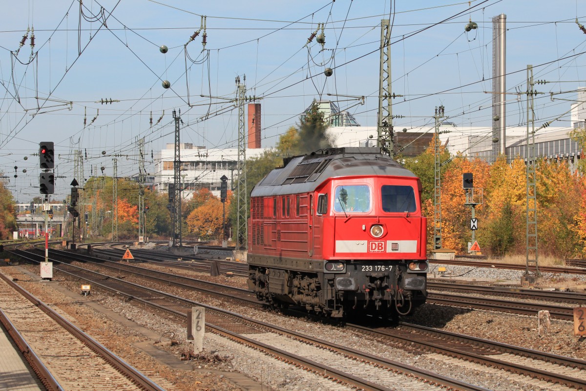 233 176-7 alleine am 21. Oktober 2013 in Mnchen-Heimeranplatz.