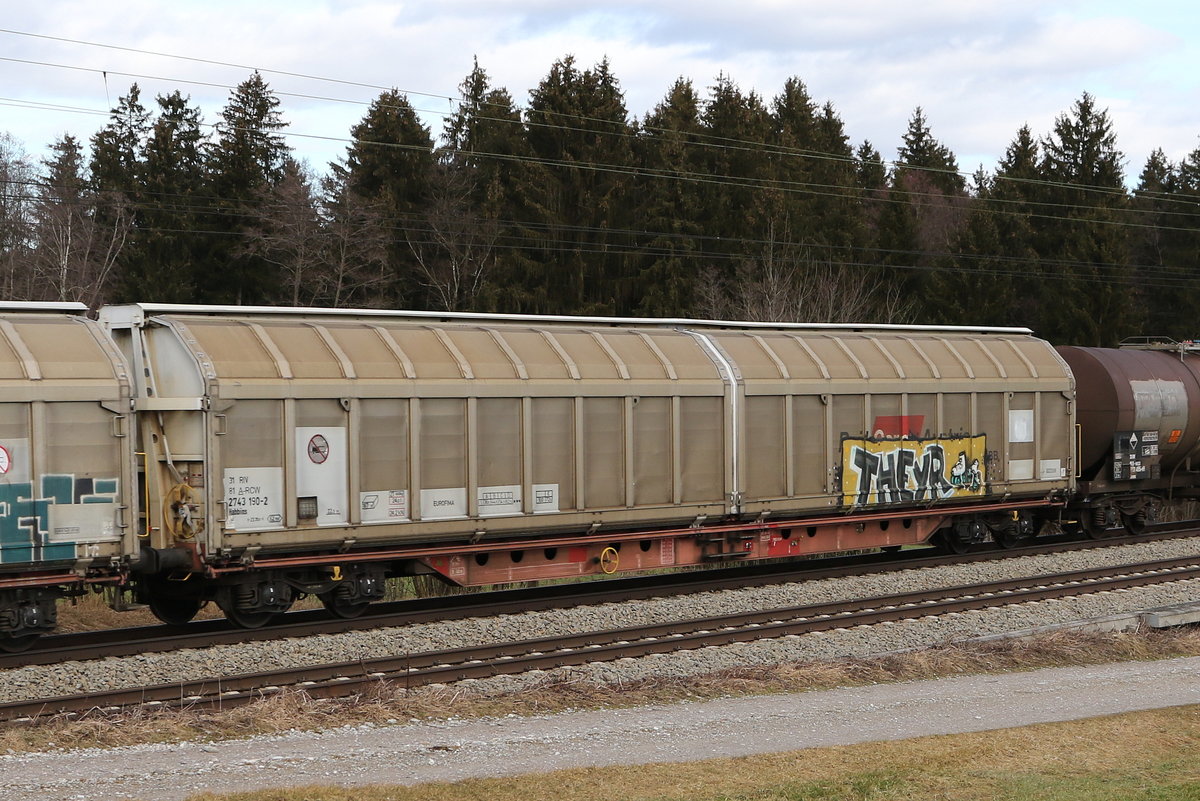 2743 190 (Habbiins) von  Rail Cargo Austria  am 4. Februar 2021 bei Grabnesttt.