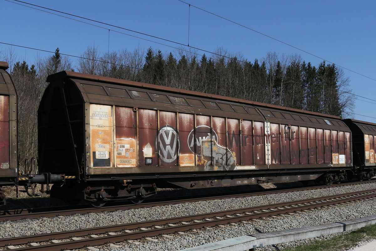 2848 670 (Habiis) im  AUDI-Zug  am 1. April 2020 bei Grabensttt.