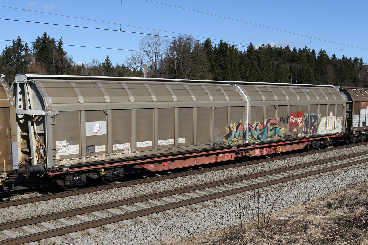 2893 147 (Habbiillns) von  Rail Cargo Austria  am 21. Februar 2020 bei Grabensttt.