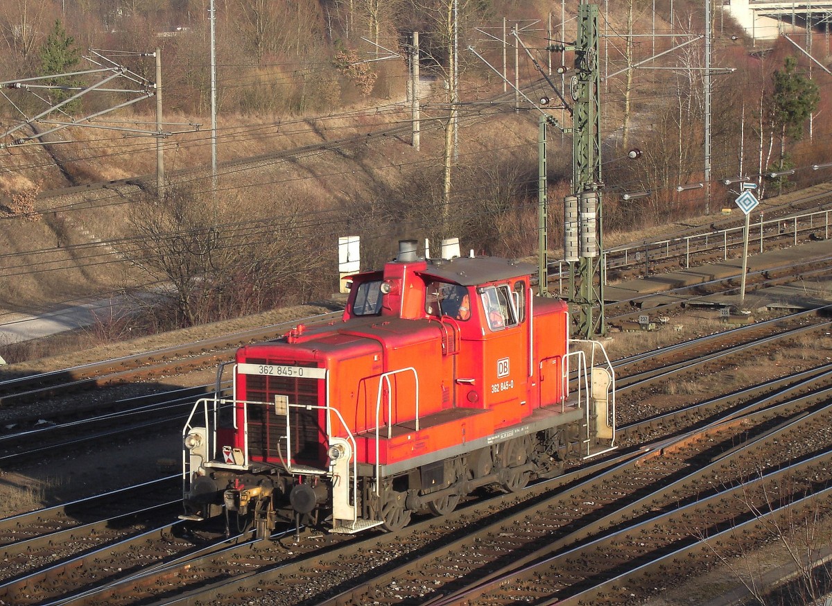 362 845-0 bei rangieren am 8. Februar 2008 in Mnchen-Nord.