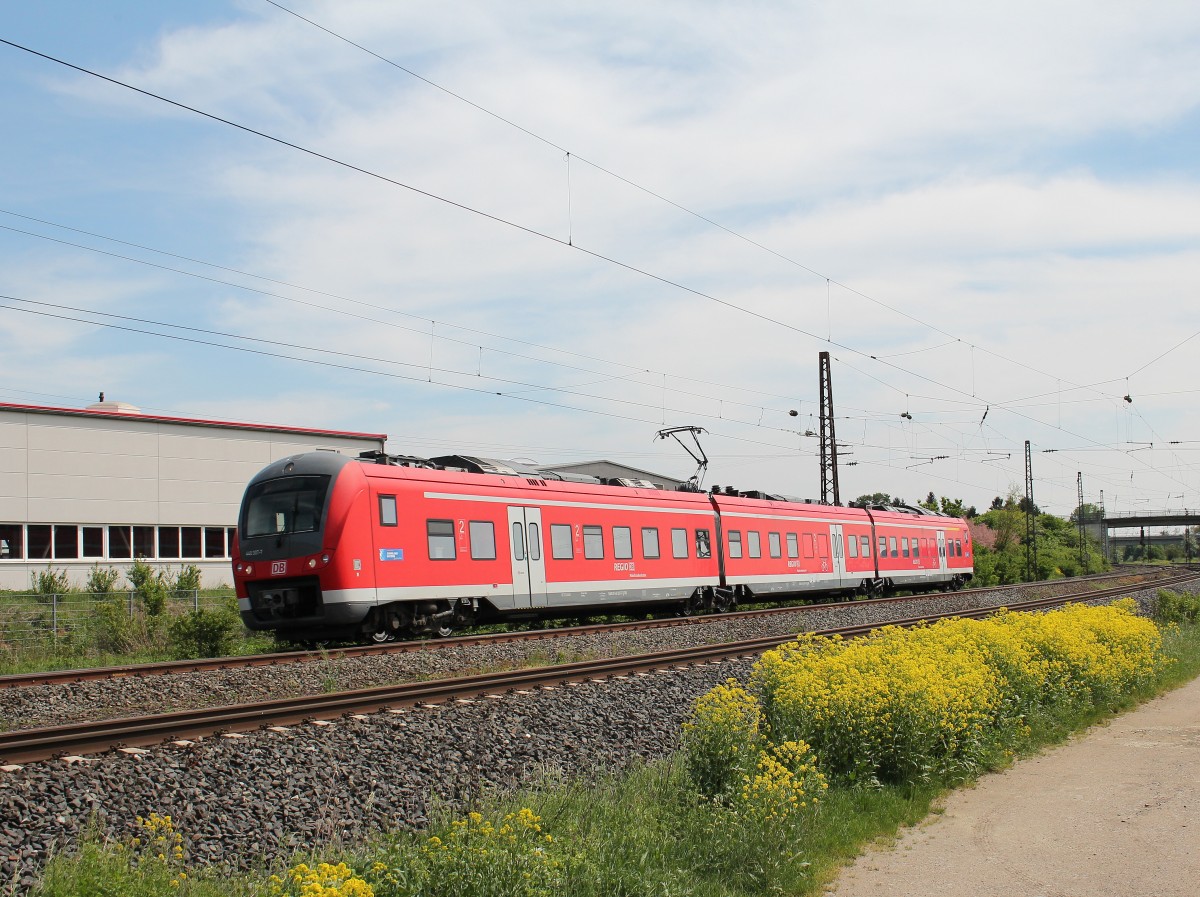 440 307-7 am 14. Mai 2015 bei Retzbach am Main aufgenommen.
