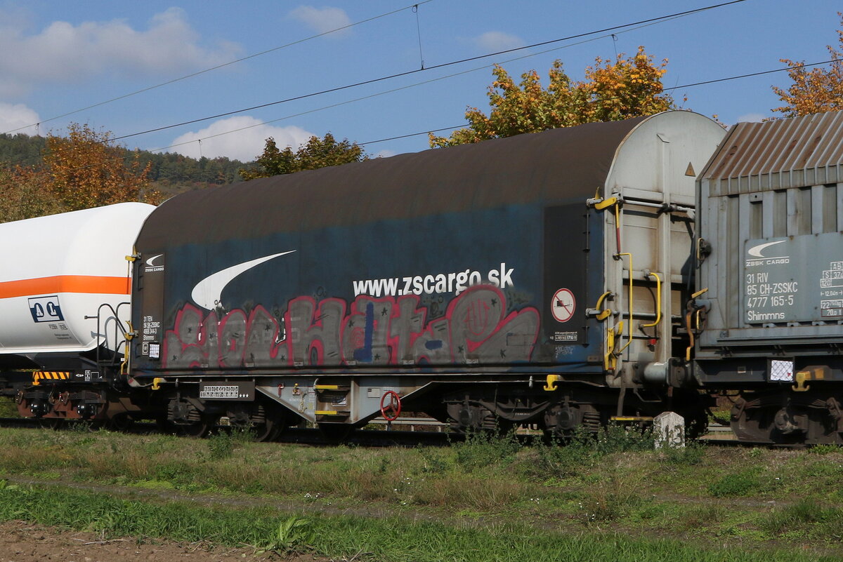 4668 344 (Shimmns) von  ZSSK Cargo  am 12. Oktober 2022 bei Thngersheim.