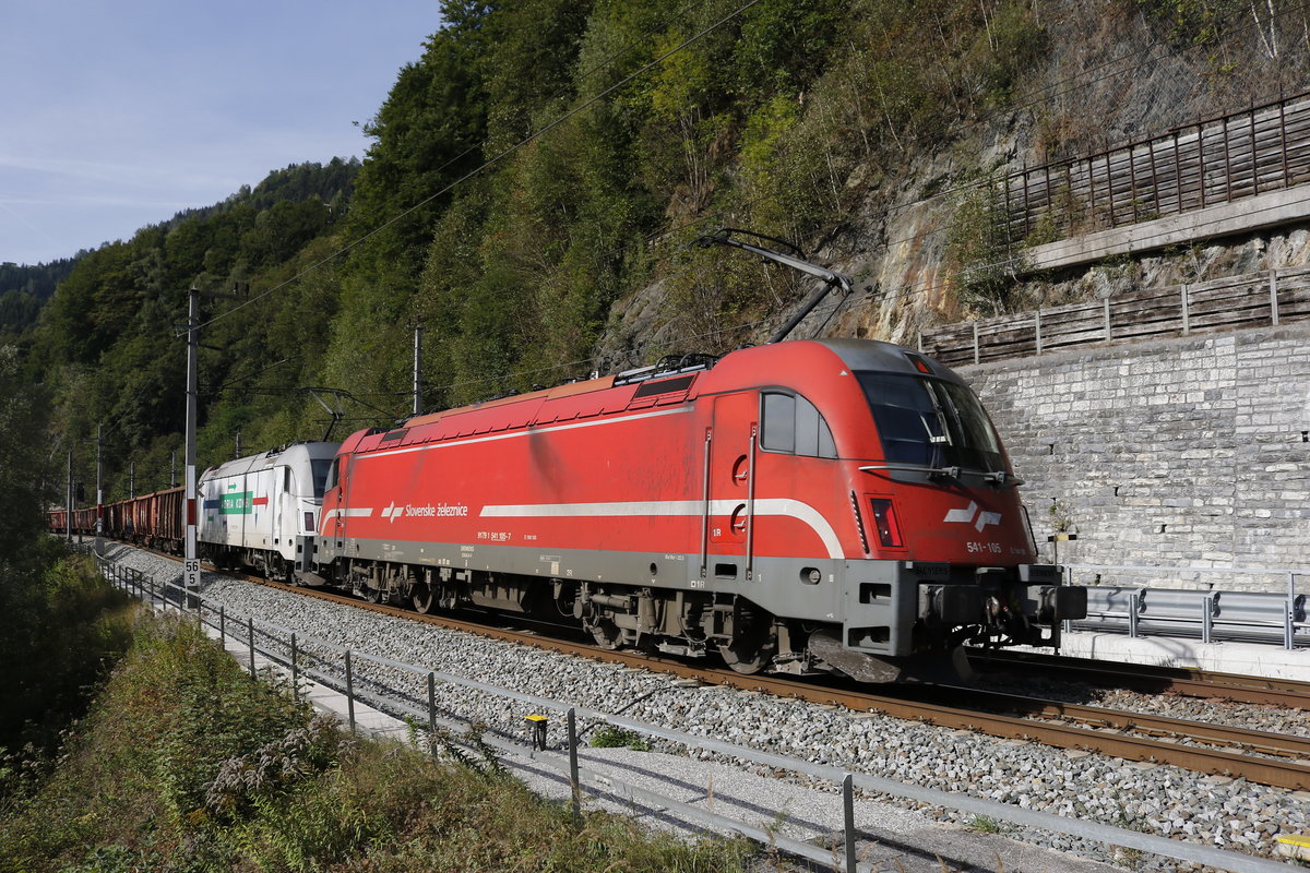 541 105 & 541 104 unterwegs in Richtung Salzburg. Aufgenommen am 11. September 2018 kurz vor Bischofshofen.
