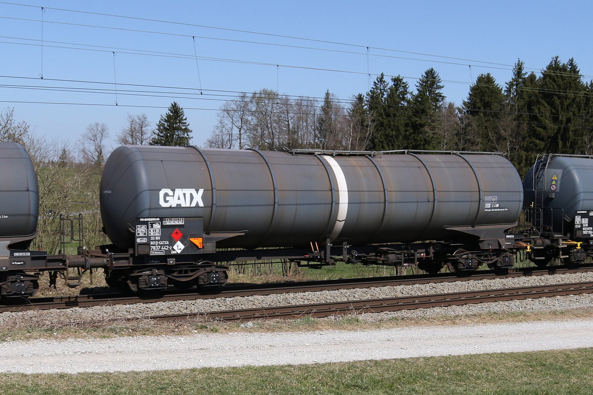 7837 442 (Zans) von  GATX  am 6. April 2020 bei Grabensttt.