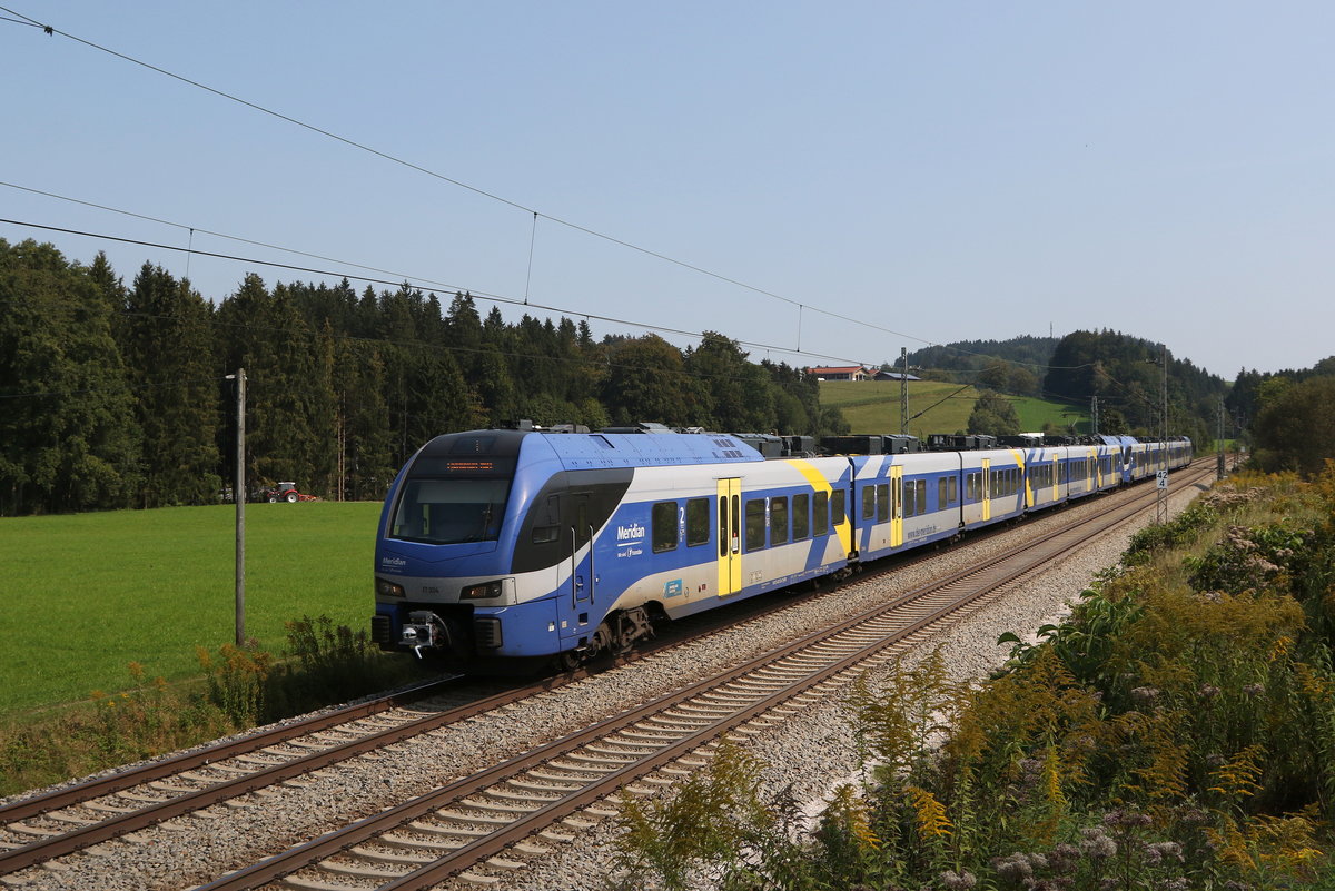 ET 324 aus Salzburg kommend am 13. September 2020 bei Grabensttt.