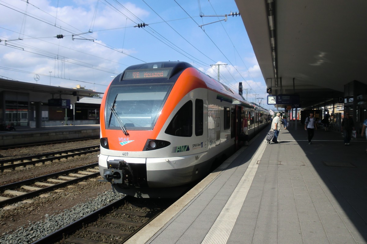 ET 407 am 25. August 2011 im Bahnhof von Koblenz.