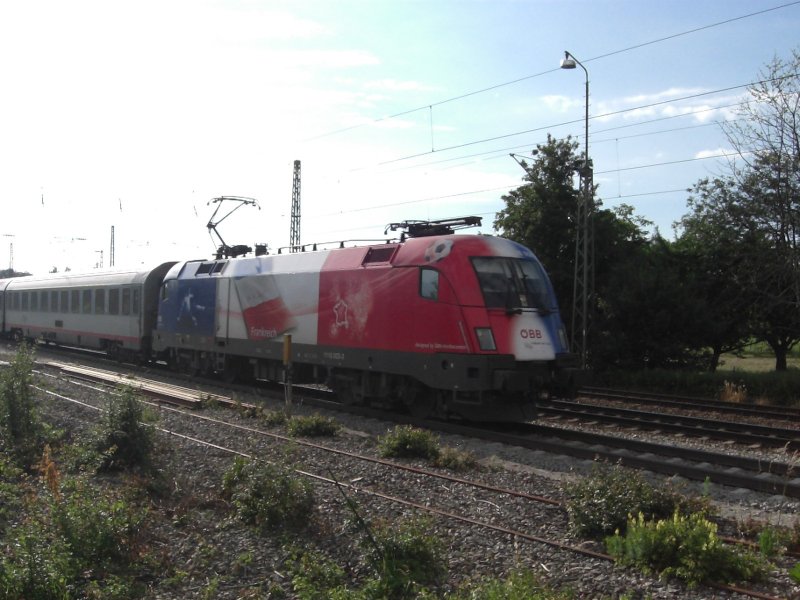 1116 003-3  Frankreich  kurz nach dem Bahnhof bersee auf dem Weg nach Salzburg. Fotografiert am 18. Juni 2008.