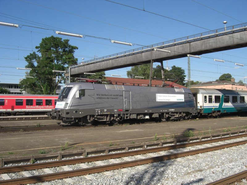 1116 038-9 den  Siemens-Taurus  haben wir zum ersten Mal in Rosenheim am 2.August 2008 gesehen.