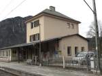 Der Bahnhof von  Piding , an der Strecke Freilassing-Berchtesgaden.