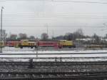 Diese beiden Schneepflge standen in Vorfeld des Freilassinger Bahnhofes.