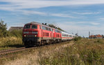 BR 218/522013/218-341-und-218-314-waren 218 341 und 218 314 waren am 31. August 2016 bei Keitum in Richtung Westerland unterwegs.