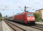 101 131-1 am 23. September 2013 im Bahnhof von Prien am Chiemsee.