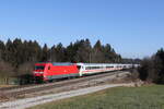 BR 101/802896/101-065-vor-defektem-steuerwagen-am 101 065 vor defektem Steuerwagen am 8. Februar 2023 bei Sossau.
