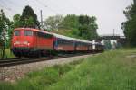 BR 110/410348/110-491-8-war-am-17-mai 110 491-8 war am 17. Mai 2013 bei Übersee in Richtung München unterwegs.