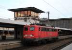 BR 140/410365/140-528-1-beim-rangieren-im-muenchner 140 528-1 beim rangieren im Mnchner Hauptbahnhof am 22. Dezember 2013.