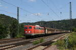 BR 140/741299/140-432-mit-dem-henkel-zug-am 140 432 mit dem 'Henkel-Zug' am 21. Juli 2021 bei St. Goarshausen am Rhein.