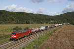 BR 152/576349/152-058-4-war-am-19-august 152 058-4 war am 19. August 2017 mit einem 'KLV' bei Harrbach in Richtung Wrzburg unterwegs.