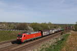 BR 152/847317/152-116-mit-einem-gemishcten-gueterzug 152 116 mit einem gemishcten Gterzug am 6. April 2024 bei Vierkirchen.