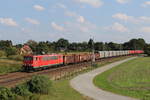 BR 155/674265/155-060-mit-einem-gemischten-gueterzug 155 060 mit einem gemischten Gterzug am 31. August 2019 bei Langwedel.