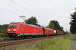 BR 185/574486/185-363-9-mit-einem-gemischten-gueterzug 185 363-9 mit einem gemischten Gterzug am 17. August 2017 bei Drverden.