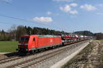 BR 185/693031/185-048-mit-einem-autozug-aus 185 048 mit einem Autozug aus Salzburg kommend am 18.- Mrz 2020 bei Grabensttt.