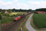 BR 185/704783/185-148-war-am-25-juni 185 148 war am 25. Juni 2020 bei Langwedel mit einem gemischten Gterzug in Richtung Bremen unterwegs.