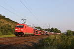 185 353 mit einem Autozug am 23. Juli 2021 bei Himmelstadt.
