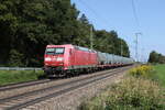 BR 185/863204/185-009-mit-einem-muellzug-aus 185 009 mit einem Mllzug aus Freilassing kommend am 4. September 220224 bei hufschlag.