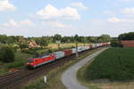 BR 189/706580/189-019-war-am-26-juni 189 019 war am 26. Juni 2020 bei Langwedel mit einem Containerzug in Richtung Bremen unterwegs.