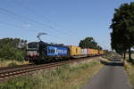 BR 193/705989/193-608-mit-einem-containerzug-am 193 608 mit einem Containerzug am 26. Juni 2020 bei Drverden.