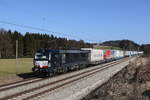 BR 193/727523/193-646-mit-einem-ekol-aus 193 646 mit einem 'EKOL' aus Salzburg kommend am 25. Februar 2021 bei Grabensttt im Chiemgau.