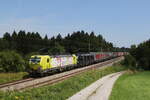193 551 & 193 654 mit einem  KLV  aus Salzburg kommend am 11. August 2021 bei bersee am Chiemsee.