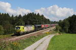 193 550 & 193 x53 mit einem  KLV  aus Salzburg kommend am 1. September 2021 bei Grabensttt im Chiemgau.